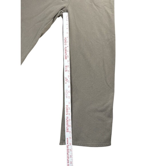 Under Armour Fleece Sweatpants Drawstring Elastic Waist Large Tan Athleisure - Picture 6 of 9